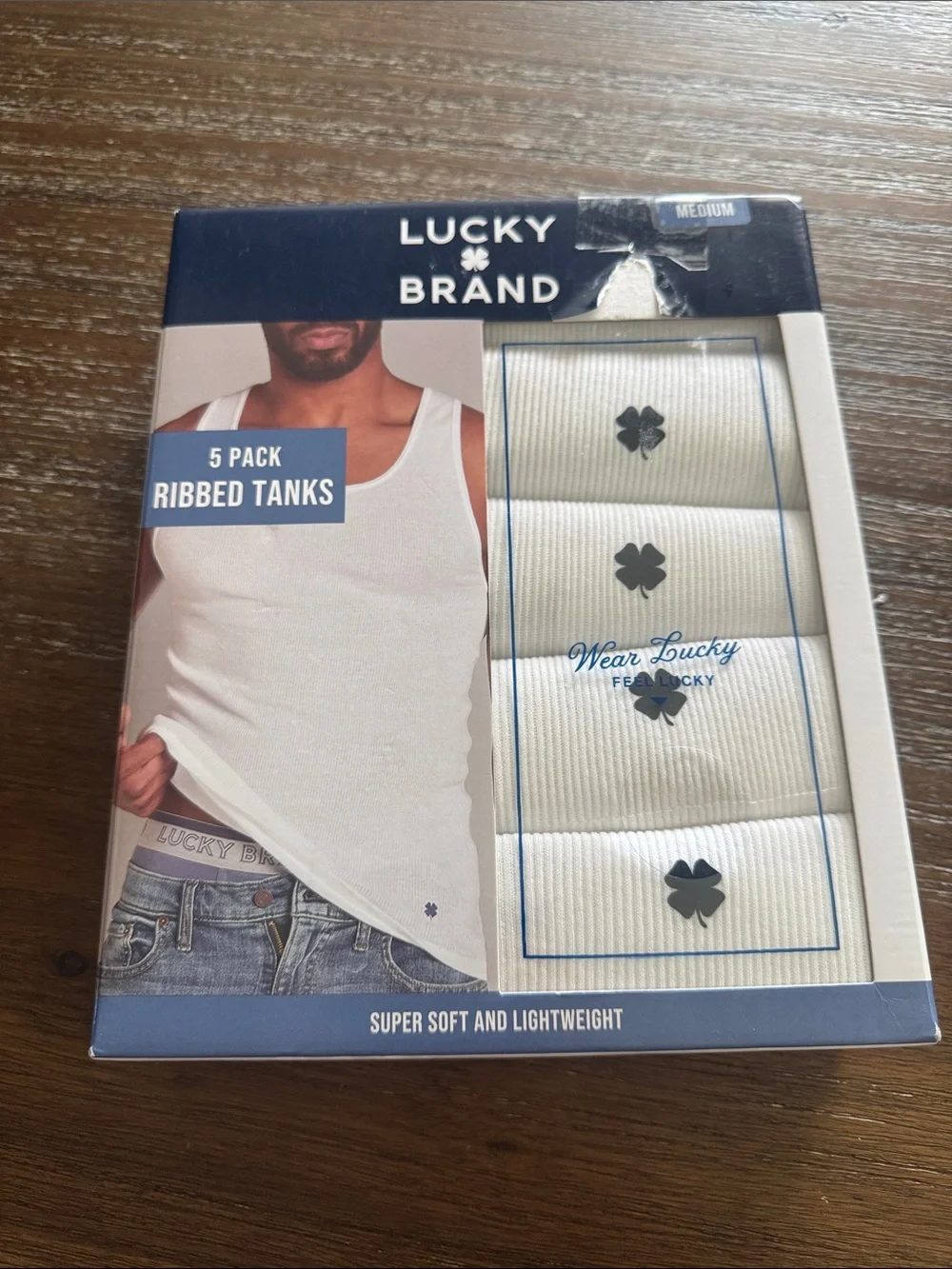 Lucky Brand White Ribbed Tank 5-Pack